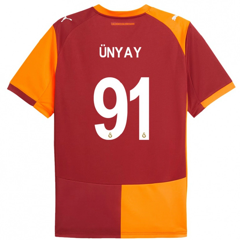 Danxen Dámské Arda Ünyay #91 Červeno-Oranžová Domů Hráčské Dresy 2025/26 Dres