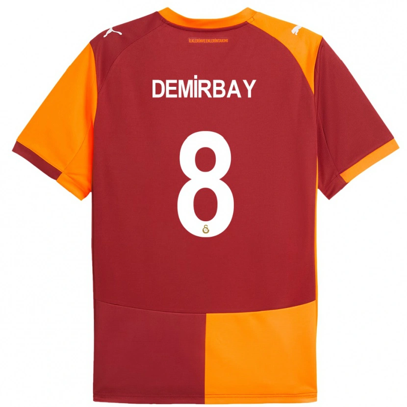 Danxen Dámské Kerem Demirbay #8 Červeno-Oranžová Domů Hráčské Dresy 2025/26 Dres