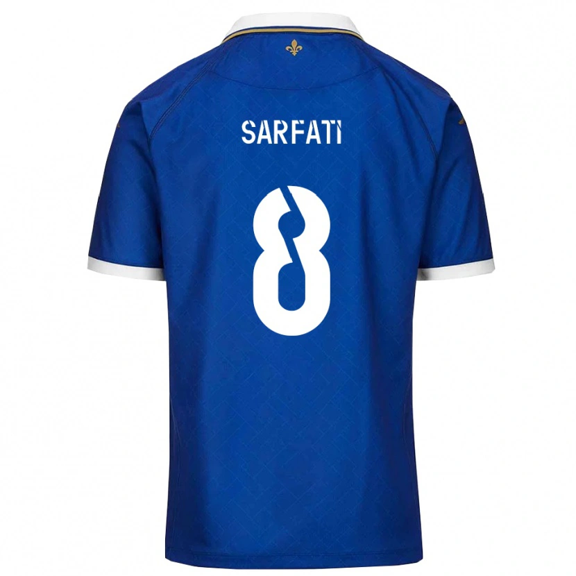Danxen Dámské Isaac Sarfati #8 Modrá Zlatá Domů Hráčské Dresy 2025/26 Dres
