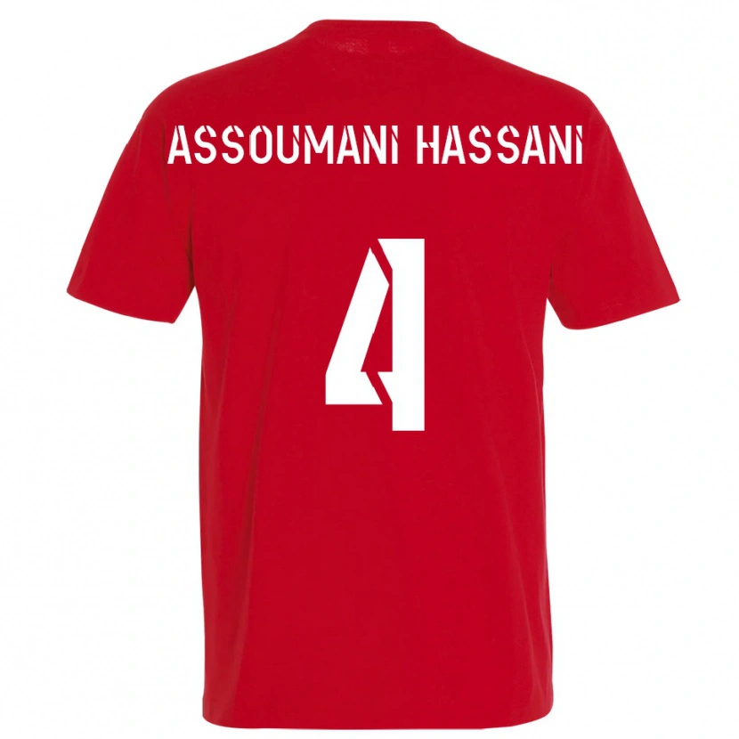 Danxen Dámské Nassim Assoumani Hassani #4 Červená Žlutá Domů Hráčské Dresy 2025/26 Dres