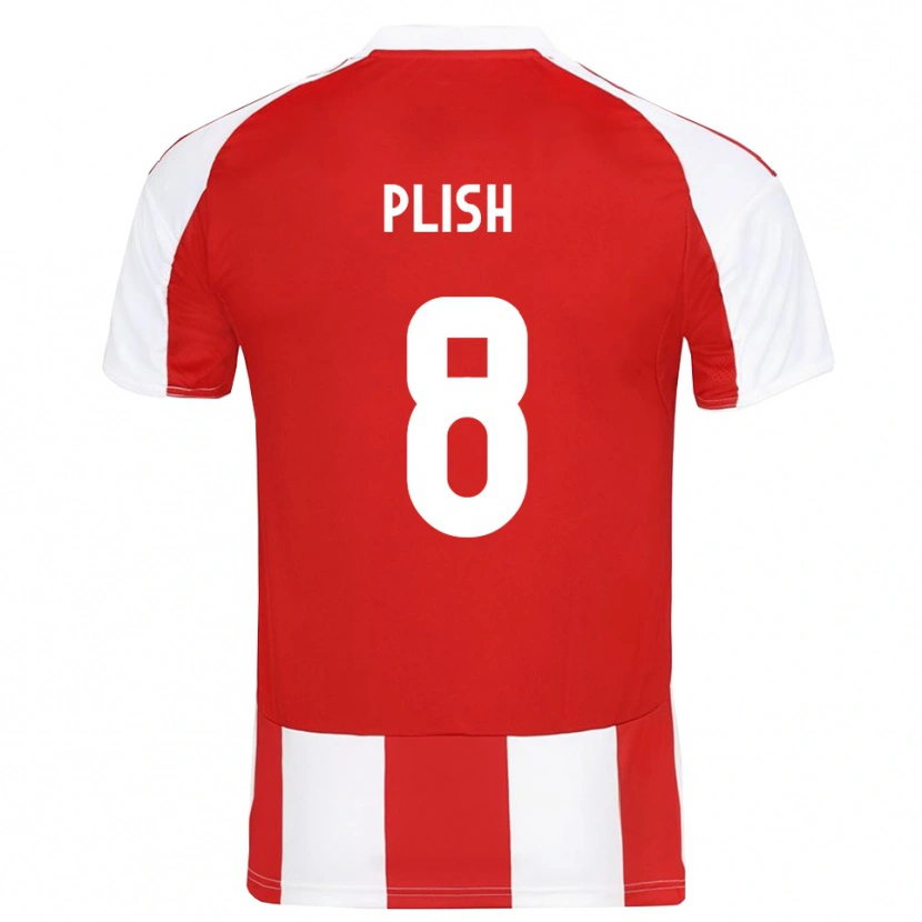 Danxen Dámské Konstantin Plish #8 Červenobílá Domů Hráčské Dresy 2025/26 Dres