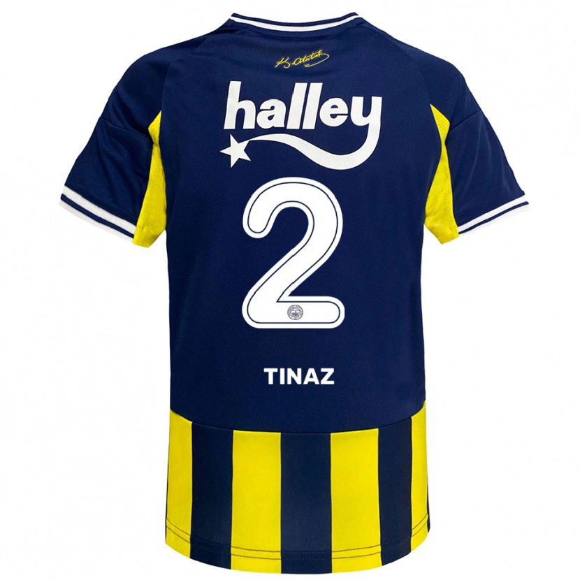 Danxen Dámské Altuğ Tınaz #2 Žlutá Tmavě Modrá Bílá Domů Hráčské Dresy 2025/26 Dres