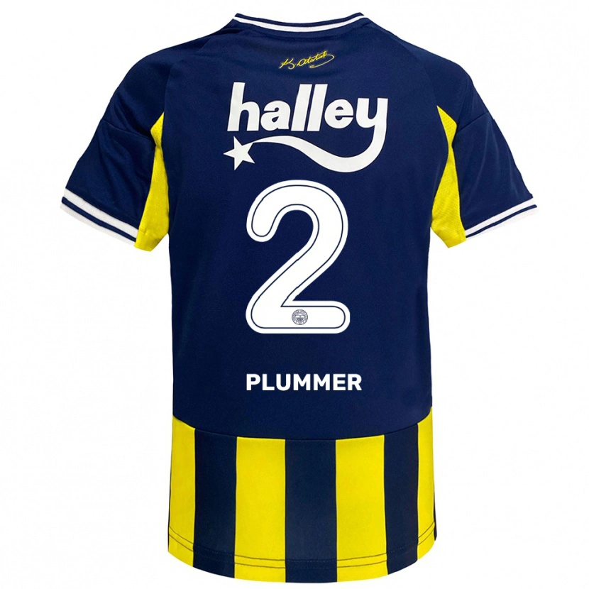Danxen Dámské Konya Plummer #2 Žlutá Tmavě Modrá Bílá Domů Hráčské Dresy 2025/26 Dres