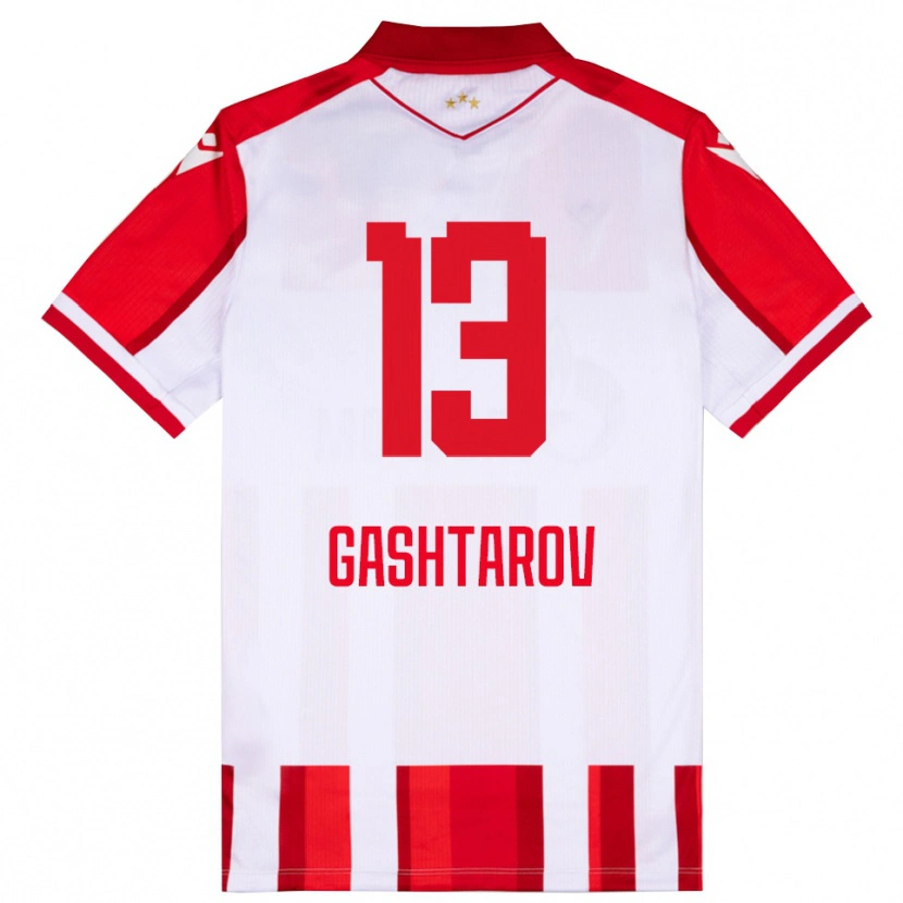 Danxen Dámské Matej Gashtarov #13 Červenobílá Domů Hráčské Dresy 2025/26 Dres