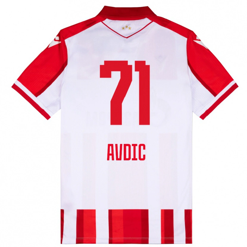 Danxen Dámské Adem Avdic #71 Červenobílá Domů Hráčské Dresy 2025/26 Dres
