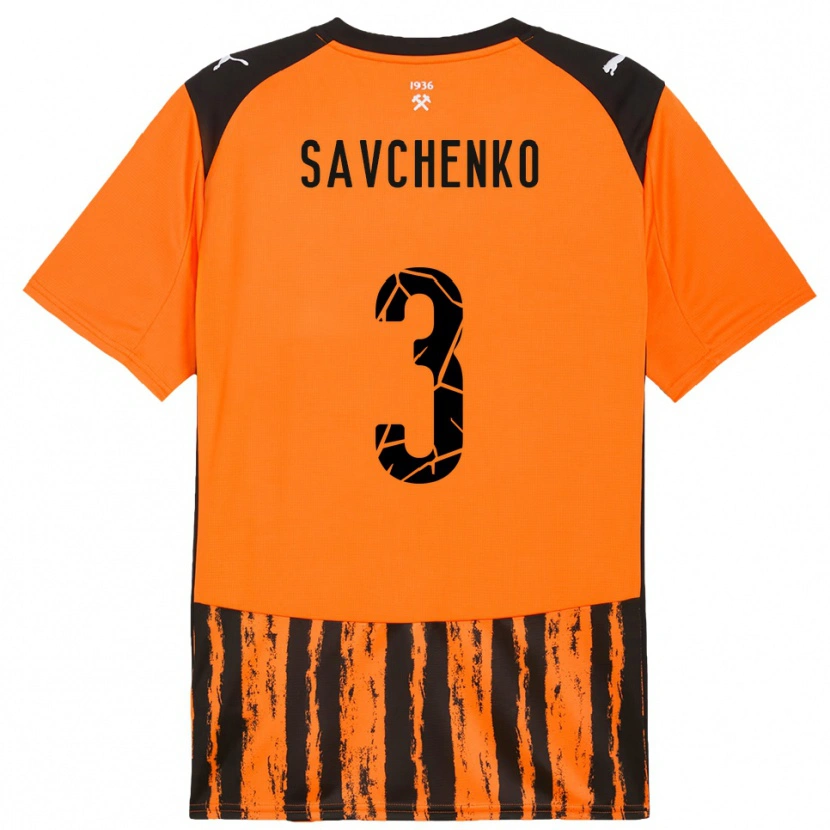 Danxen Dámské Roman Savchenko #3 Oranžová Černá Domů Hráčské Dresy 2025/26 Dres