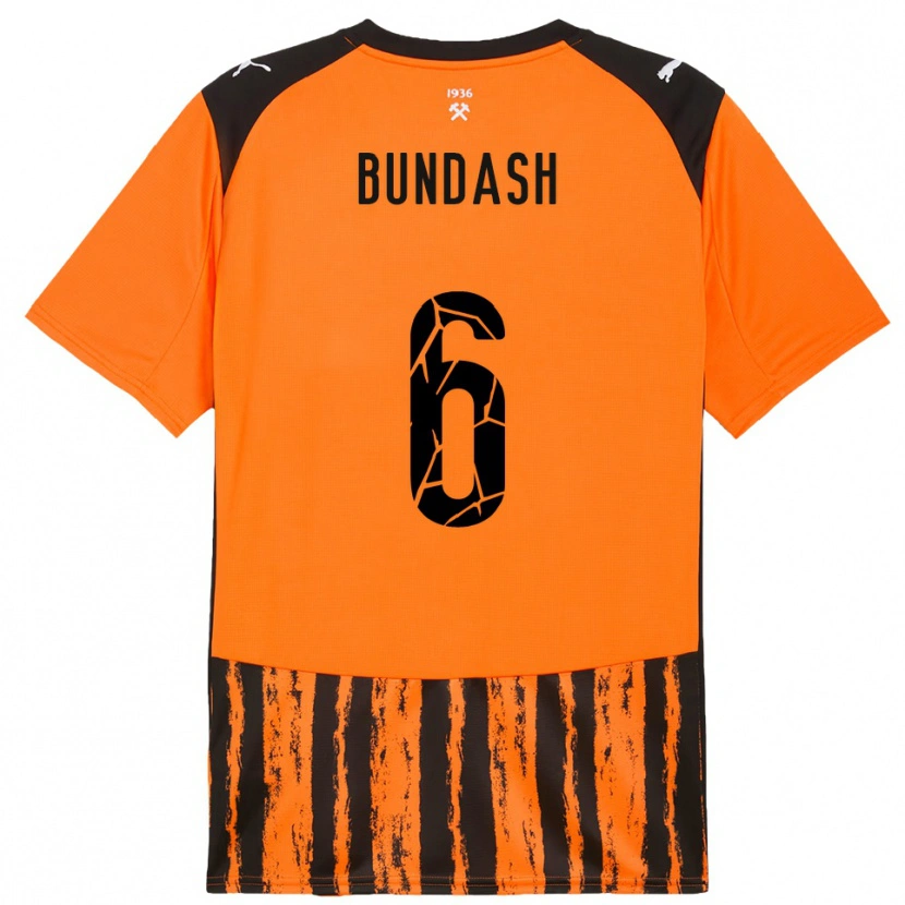 Danxen Dámské Vasyl Bundash #6 Oranžová Černá Domů Hráčské Dresy 2025/26 Dres