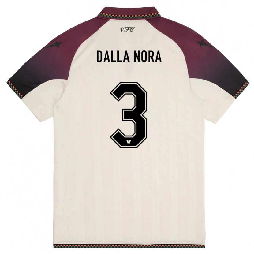 Danxen Dámské Edoardo Dalla Nora #3 Krémově Vínová Daleko Hráčské Dresy 2025/26 Dres