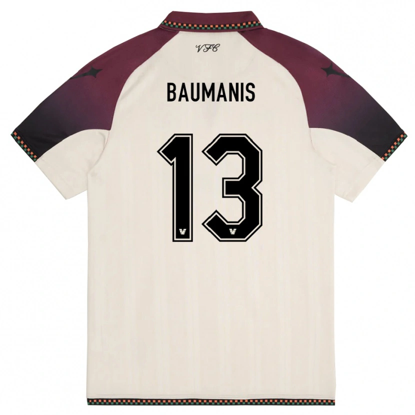 Danxen Dámské Kristofers Baumanis #13 Krémově Vínová Daleko Hráčské Dresy 2025/26 Dres