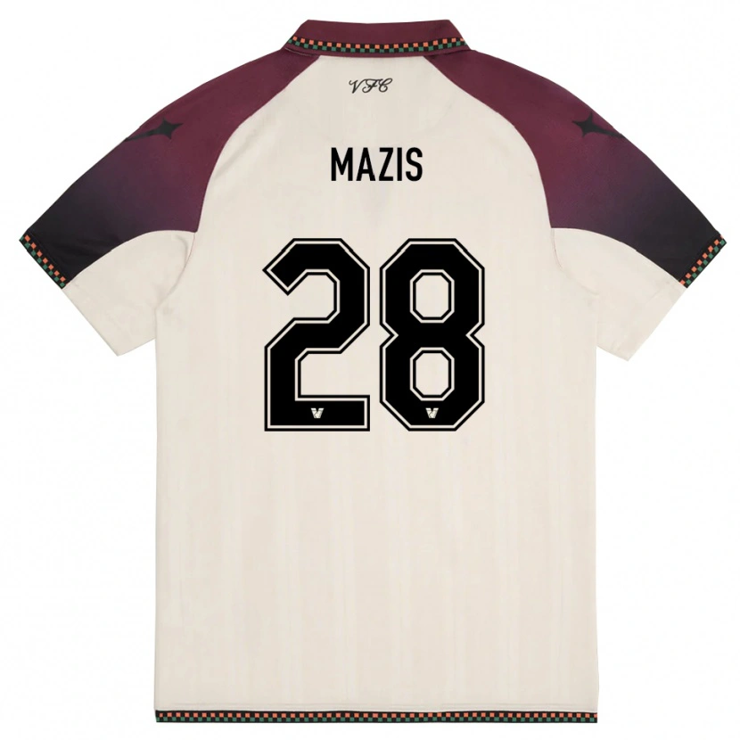 Danxen Dámské Francesca Mazis #28 Krémově Vínová Daleko Hráčské Dresy 2025/26 Dres
