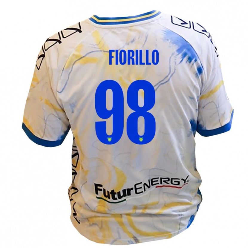 Danxen Dámské Vincenzo Fiorillo #98 Bílá Žlutá Modrá Daleko Hráčské Dresy 2025/26 Dres