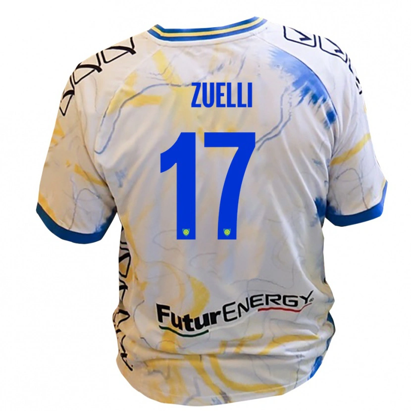 Danxen Dámské Emanuele Zuelli #17 Bílá Žlutá Modrá Daleko Hráčské Dresy 2025/26 Dres