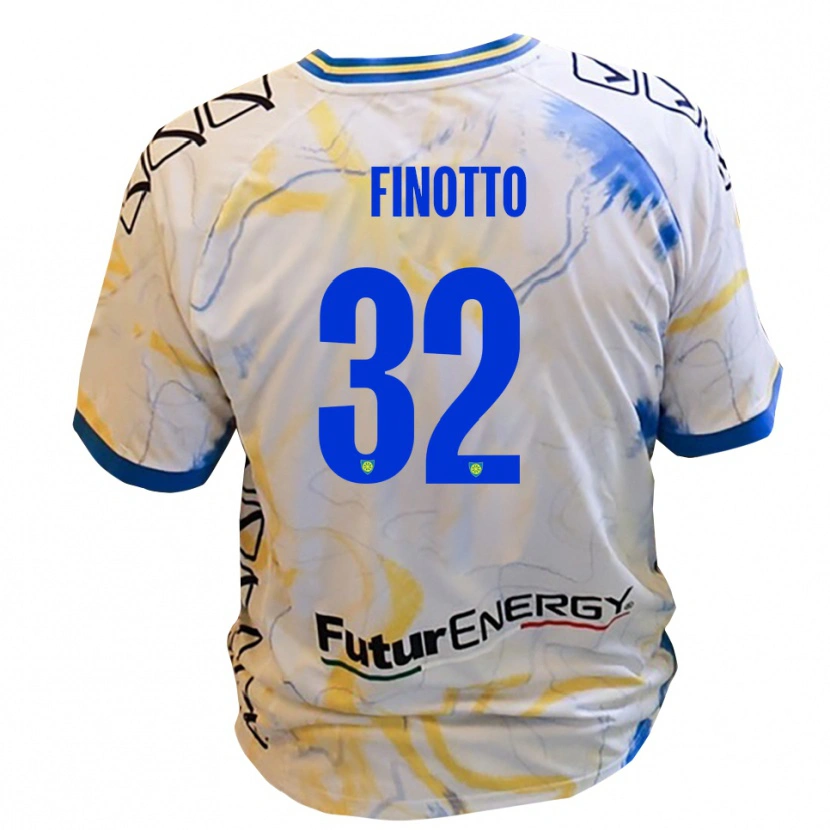 Danxen Dámské Mattia Finotto #32 Bílá Žlutá Modrá Daleko Hráčské Dresy 2025/26 Dres