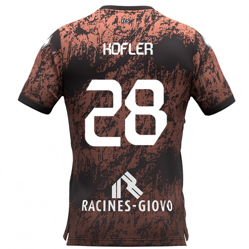 Danxen Dámské Raphael Kofler #28 Hnědá Černá Daleko Hráčské Dresy 2025/26 Dres