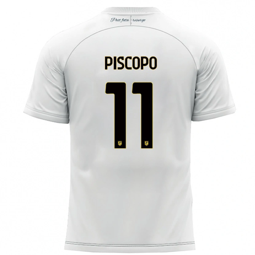 Danxen Dámské Kevin Piscopo #11 Bílá Žlutá Daleko Hráčské Dresy 2025/26 Dres