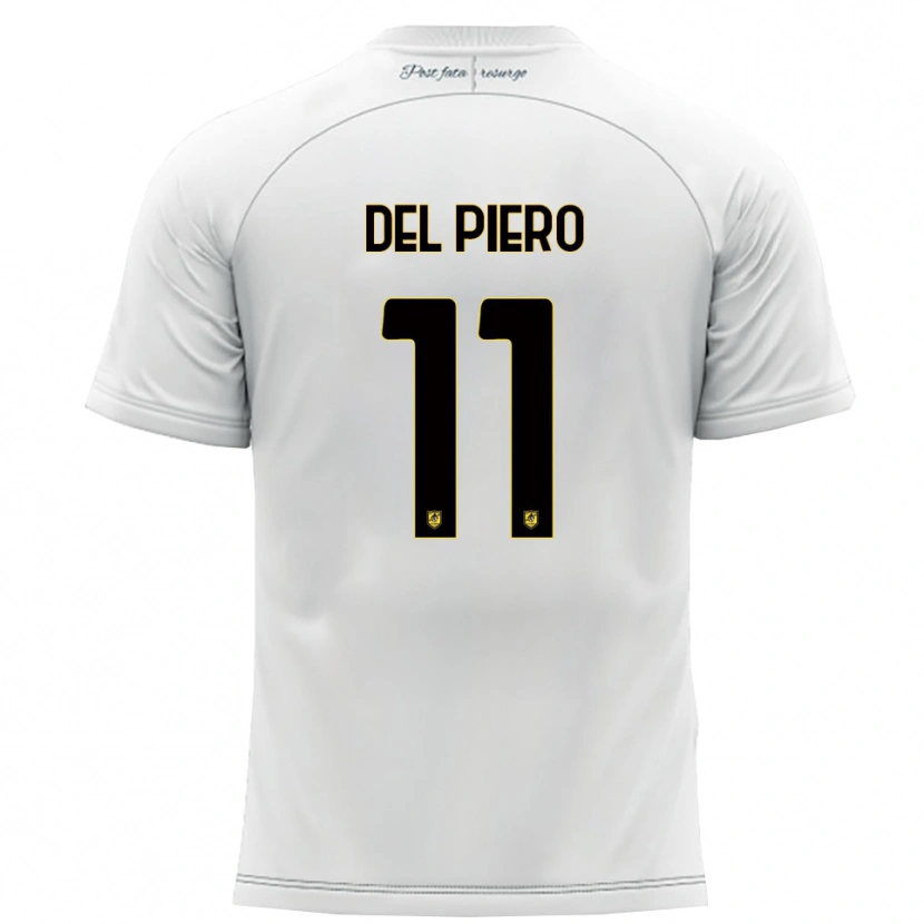 Danxen Dámské Lorenzo Del Piero #11 Bílá Žlutá Daleko Hráčské Dresy 2025/26 Dres