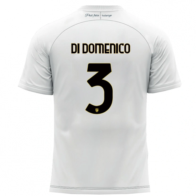 Danxen Dámské Alfredo Di Domenico #3 Bílá Žlutá Daleko Hráčské Dresy 2025/26 Dres