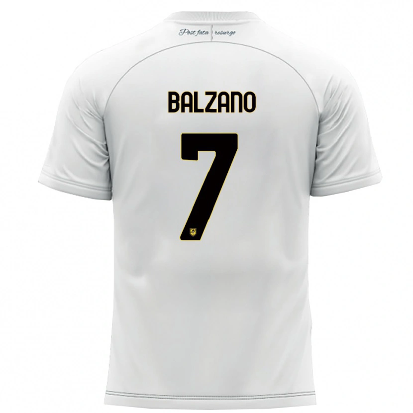 Danxen Dámské Francesco Balzano #7 Bílá Žlutá Daleko Hráčské Dresy 2025/26 Dres