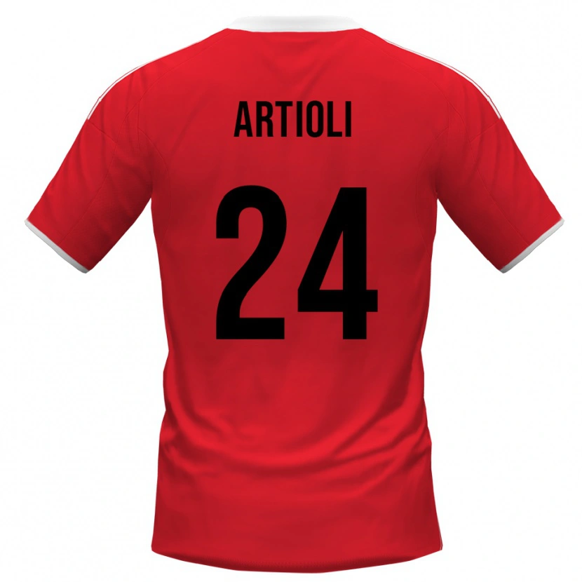 Danxen Dámské Federico Artioli #24 Červenobílá Daleko Hráčské Dresy 2025/26 Dres