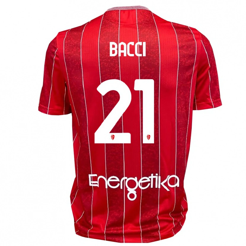 Danxen Dámské Jacopo Bacci #21 Červenobílá Daleko Hráčské Dresy 2025/26 Dres