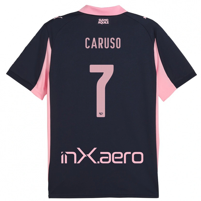 Danxen Dámské Edoardo Caruso #7 Tmavě Modrá Růžová Daleko Hráčské Dresy 2025/26 Dres