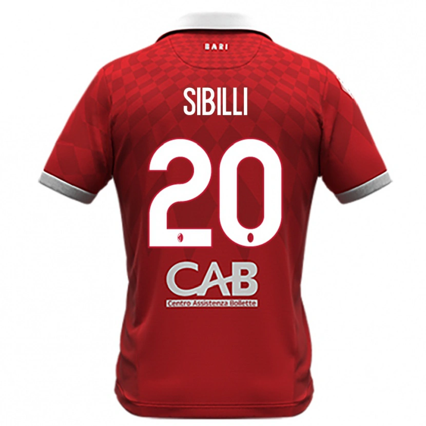 Danxen Dámské Giuseppe Sibilli #20 Červenobílá Daleko Hráčské Dresy 2025/26 Dres