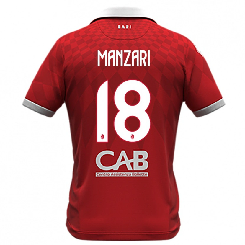 Danxen Dámské Giacomo Manzari #18 Červenobílá Daleko Hráčské Dresy 2025/26 Dres