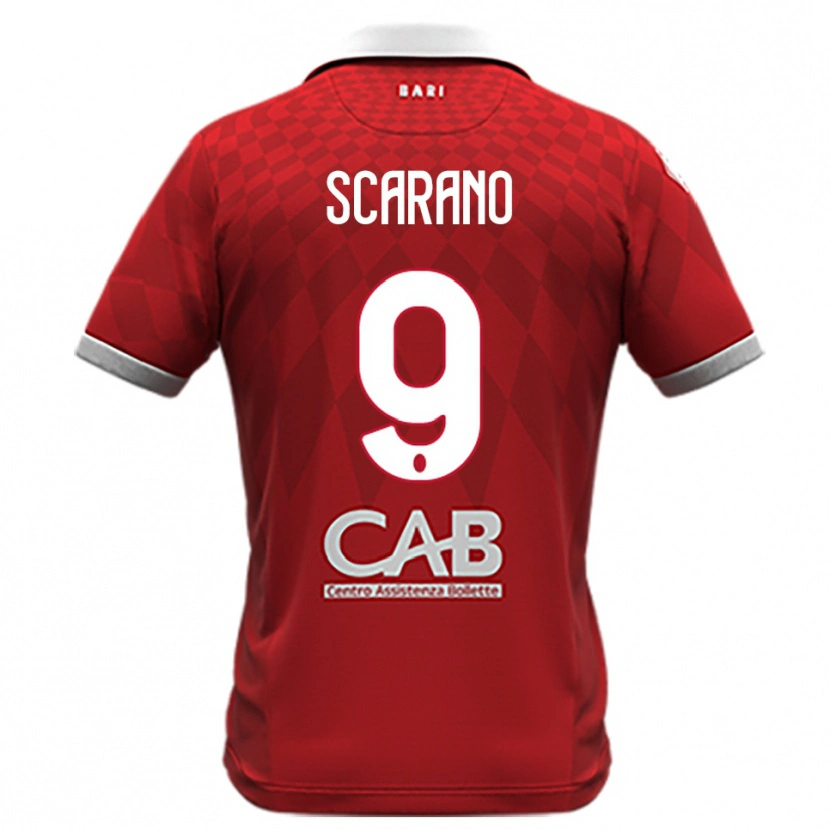 Danxen Dámské Giuseppe Scarano #9 Červenobílá Daleko Hráčské Dresy 2025/26 Dres