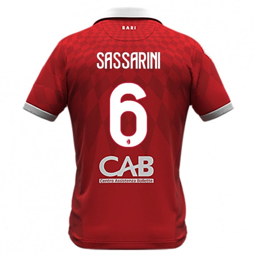 Danxen Dámské Luca Sassarini #6 Červenobílá Daleko Hráčské Dresy 2025/26 Dres