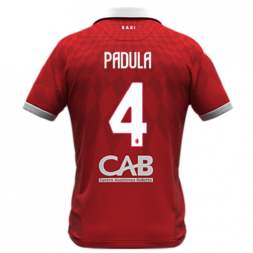 Danxen Dámské Giuseppe Padula #4 Červenobílá Daleko Hráčské Dresy 2025/26 Dres