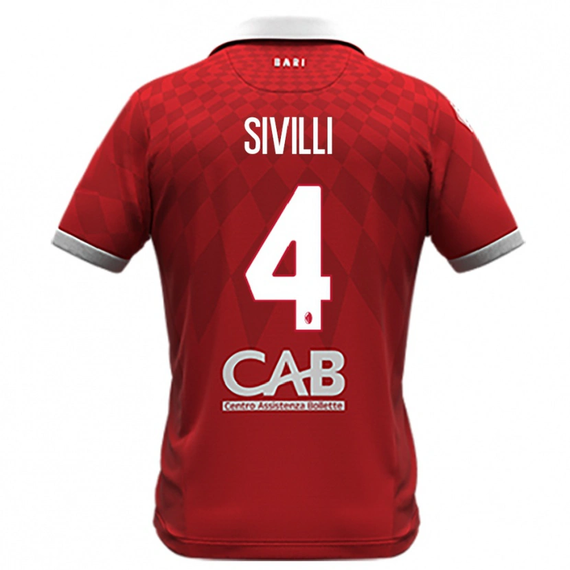 Danxen Dámské Federico Sivilli #4 Červenobílá Daleko Hráčské Dresy 2025/26 Dres