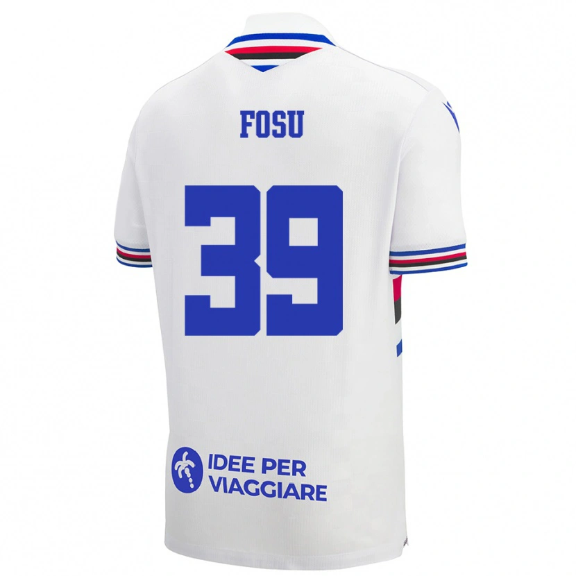 Danxen Dámské Michael Fosu #39 Bílo-Modročervená Daleko Hráčské Dresy 2025/26 Dres