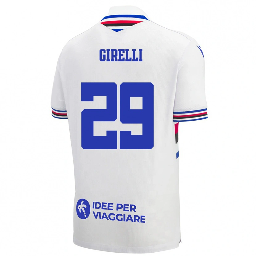 Danxen Dámské Stefano Girelli #29 Bílo-Modročervená Daleko Hráčské Dresy 2025/26 Dres