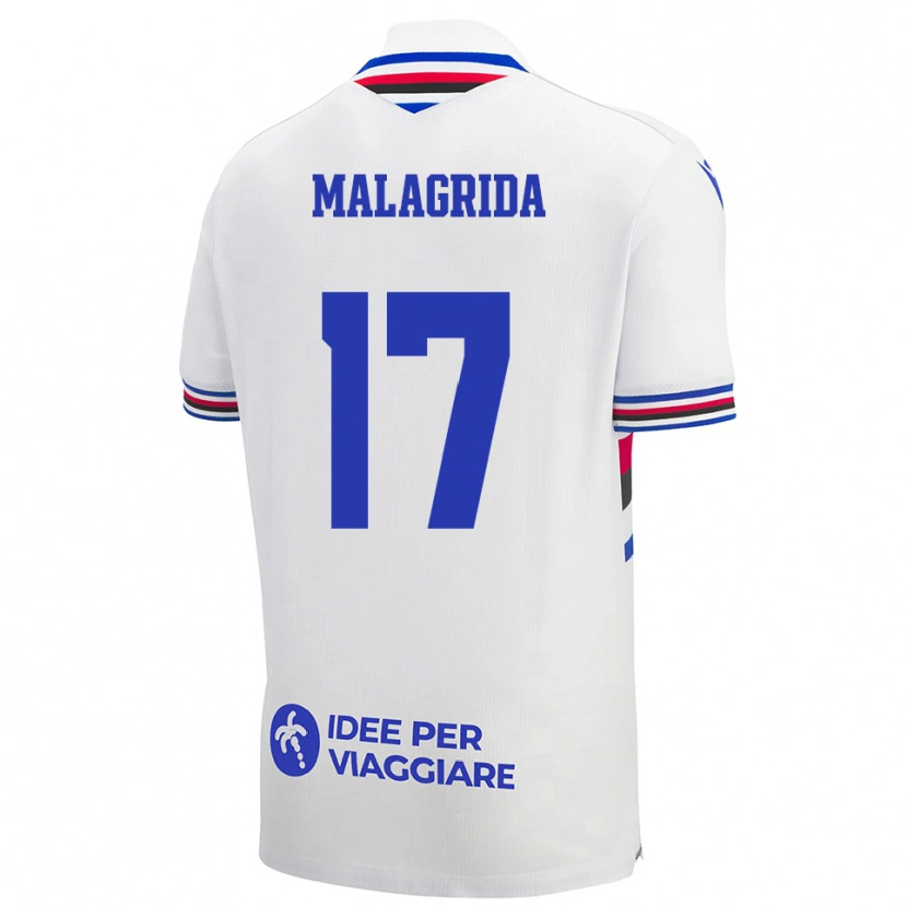 Danxen Dámské Lorenzo Malagrida #17 Bílo-Modročervená Daleko Hráčské Dresy 2025/26 Dres