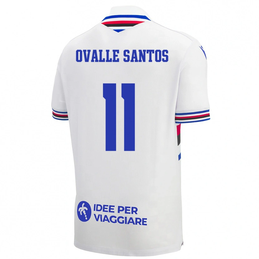 Danxen Dámské Alessandro Ovalle Santos #11 Bílo-Modročervená Daleko Hráčské Dresy 2025/26 Dres