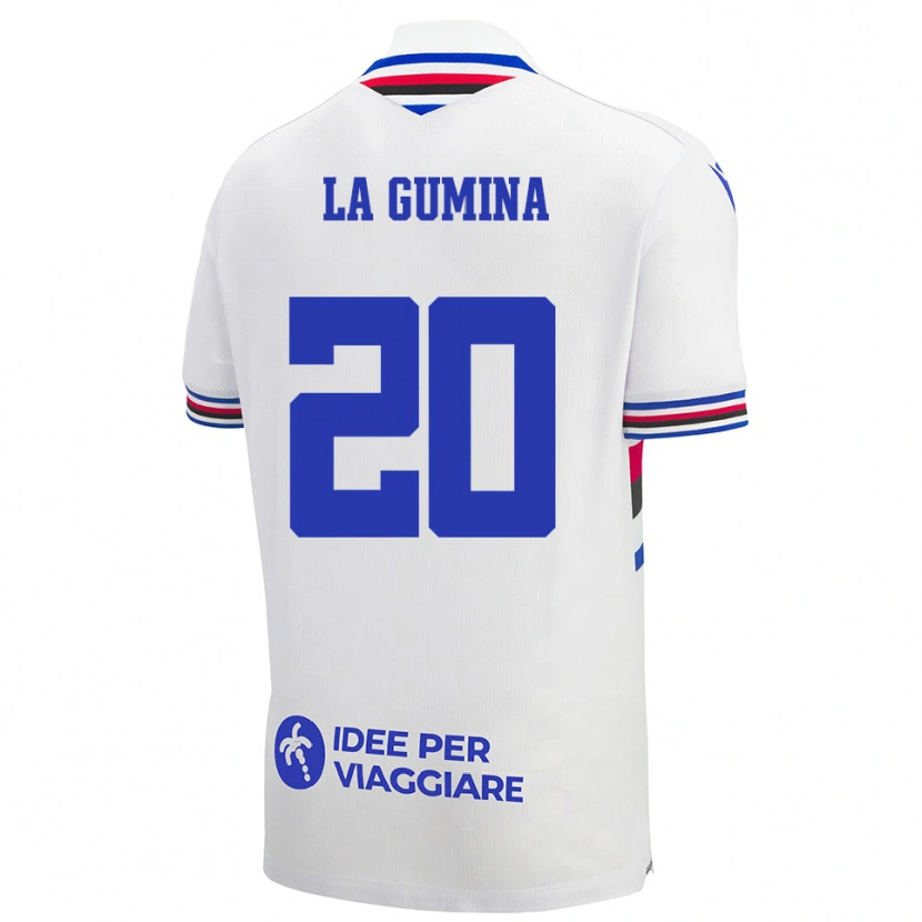 Danxen Dámské Antonino La Gumina #20 Bílo-Modročervená Daleko Hráčské Dresy 2025/26 Dres