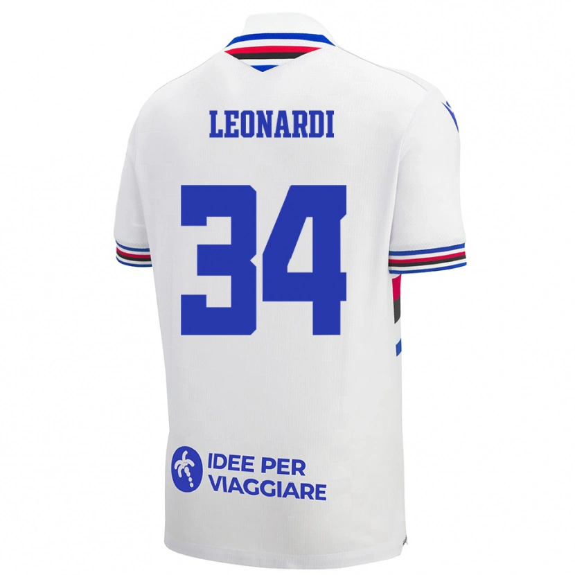 Danxen Dámské Simone Leonardi #34 Bílo-Modročervená Daleko Hráčské Dresy 2025/26 Dres