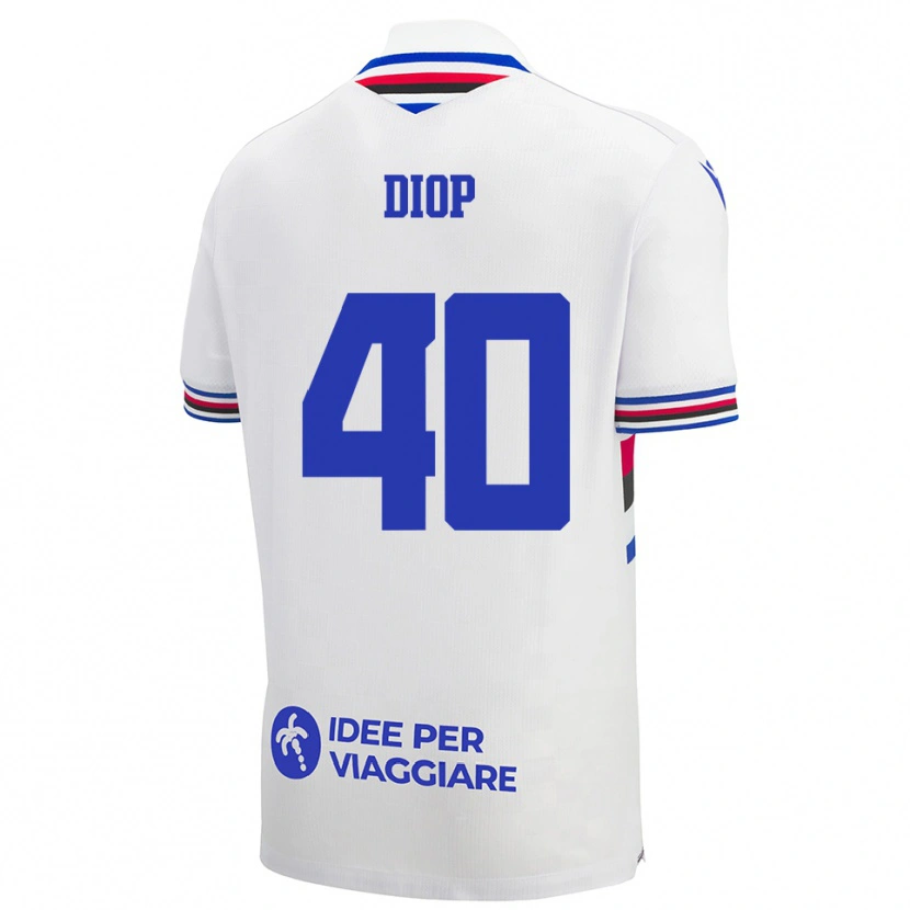Danxen Dámské Karim Diop #40 Bílo-Modročervená Daleko Hráčské Dresy 2025/26 Dres