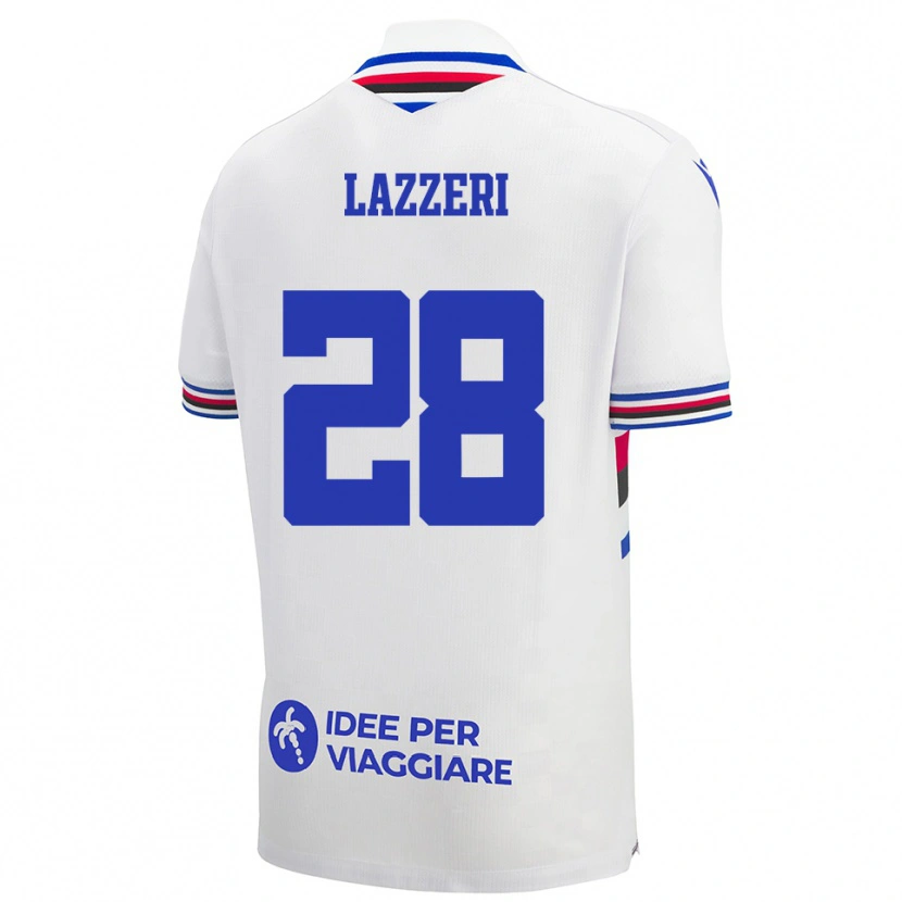Danxen Dámské Nicole Lazzeri #28 Bílo-Modročervená Daleko Hráčské Dresy 2025/26 Dres