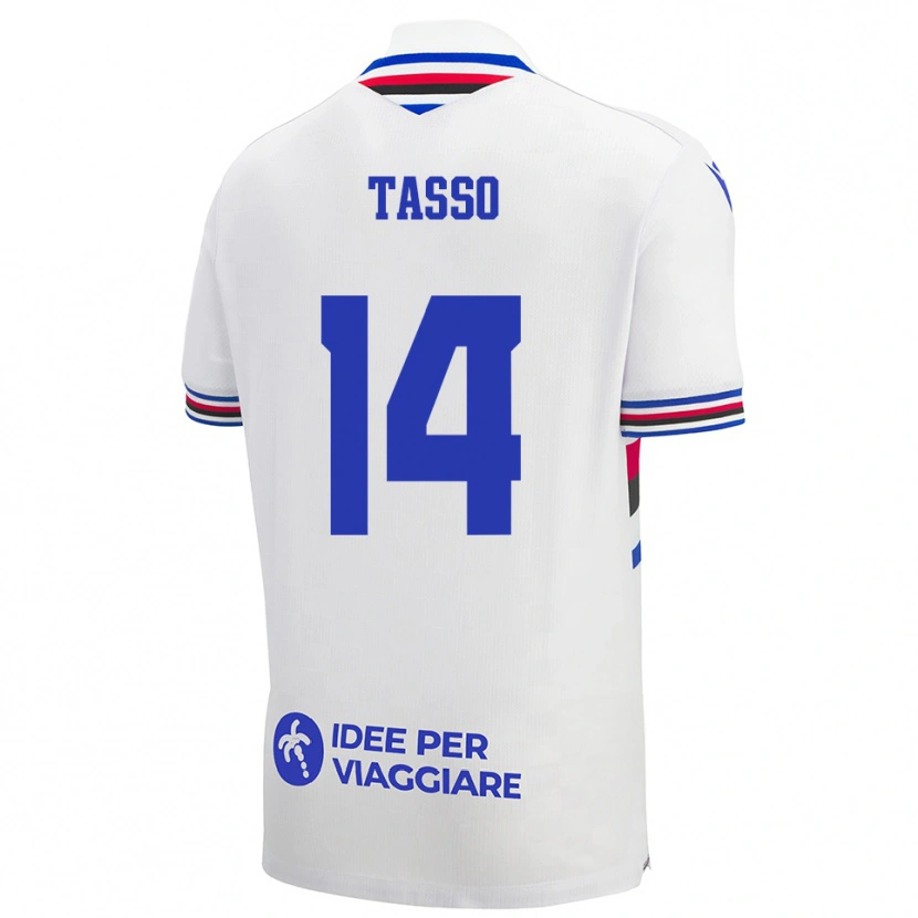 Danxen Dámské Achille Tasso #14 Bílo-Modročervená Daleko Hráčské Dresy 2025/26 Dres