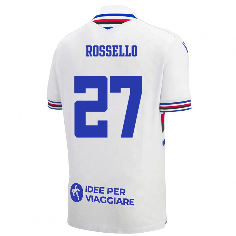 Danxen Dámské Simone Rossello #27 Bílo-Modročervená Daleko Hráčské Dresy 2025/26 Dres