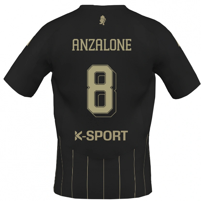 Danxen Dámské Mattia Anzalone #8 Šedá Bílá Daleko Hráčské Dresy 2025/26 Dres