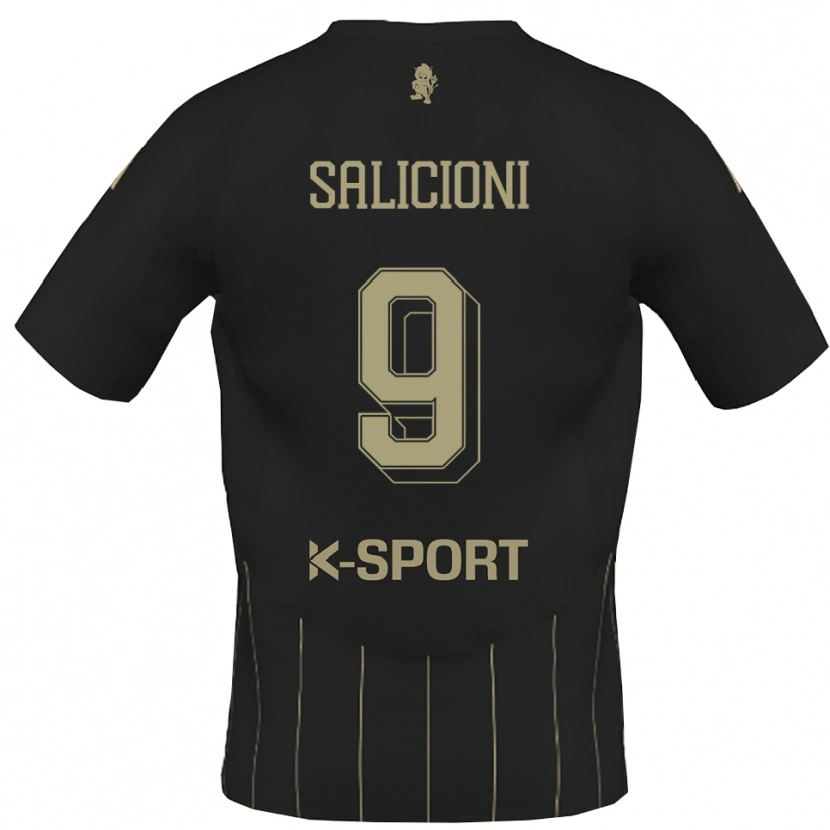 Danxen Dámské Fausto Salicioni #9 Šedá Bílá Daleko Hráčské Dresy 2025/26 Dres