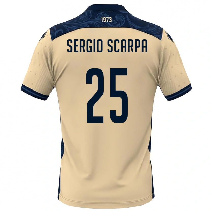 Danxen Dámské Nicolò Sergio Scarpa #25 Bílá Tmavě Modrá Daleko Hráčské Dresy 2025/26 Dres