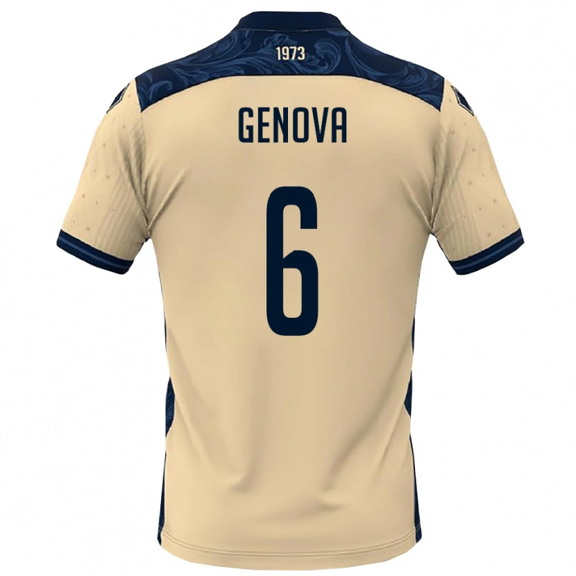 Danxen Dámské Alessio Genova #6 Bílá Tmavě Modrá Daleko Hráčské Dresy 2025/26 Dres