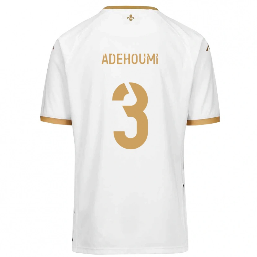 Danxen Dámské Deen Adehoumi #3 Bílá Zlatá Daleko Hráčské Dresy 2025/26 Dres