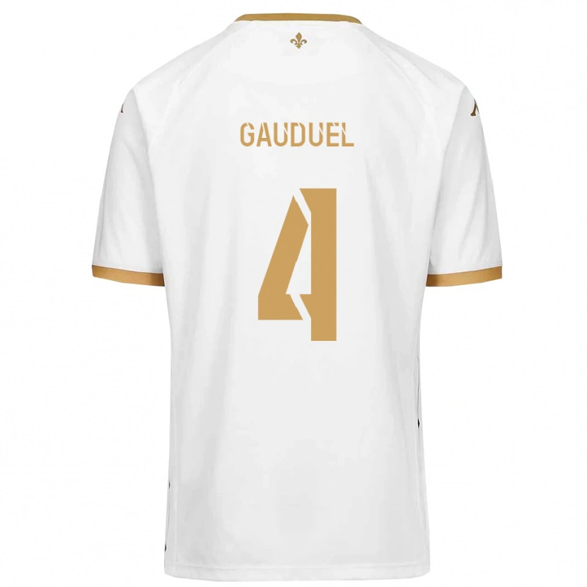 Danxen Dámské Sacha Gauduel #4 Bílá Zlatá Daleko Hráčské Dresy 2025/26 Dres