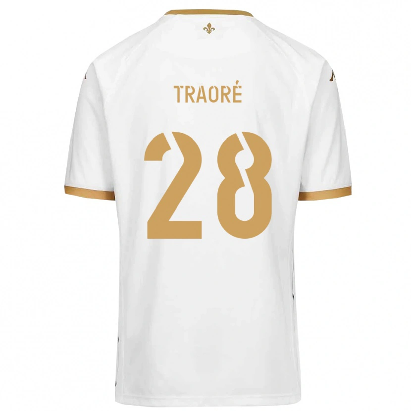 Danxen Dámské Soumaïla Traoré #28 Bílá Zlatá Daleko Hráčské Dresy 2025/26 Dres