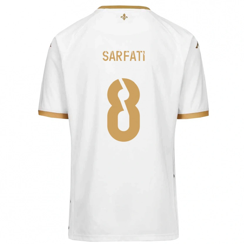 Danxen Dámské Isaac Sarfati #8 Bílá Zlatá Daleko Hráčské Dresy 2025/26 Dres