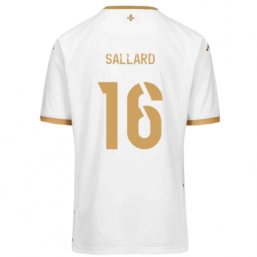 Danxen Dámské Romain Sallard #16 Bílá Zlatá Daleko Hráčské Dresy 2025/26 Dres